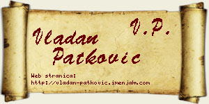 Vladan Patković vizit kartica